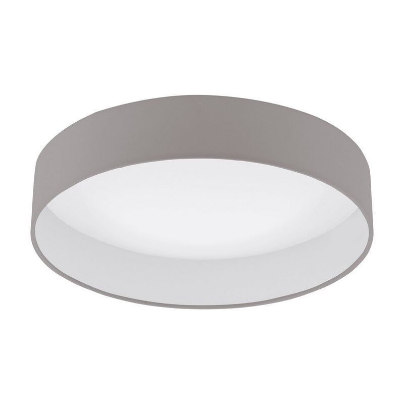 Plafonnier taupe en tissu, Guido, 18W, 3000K LED