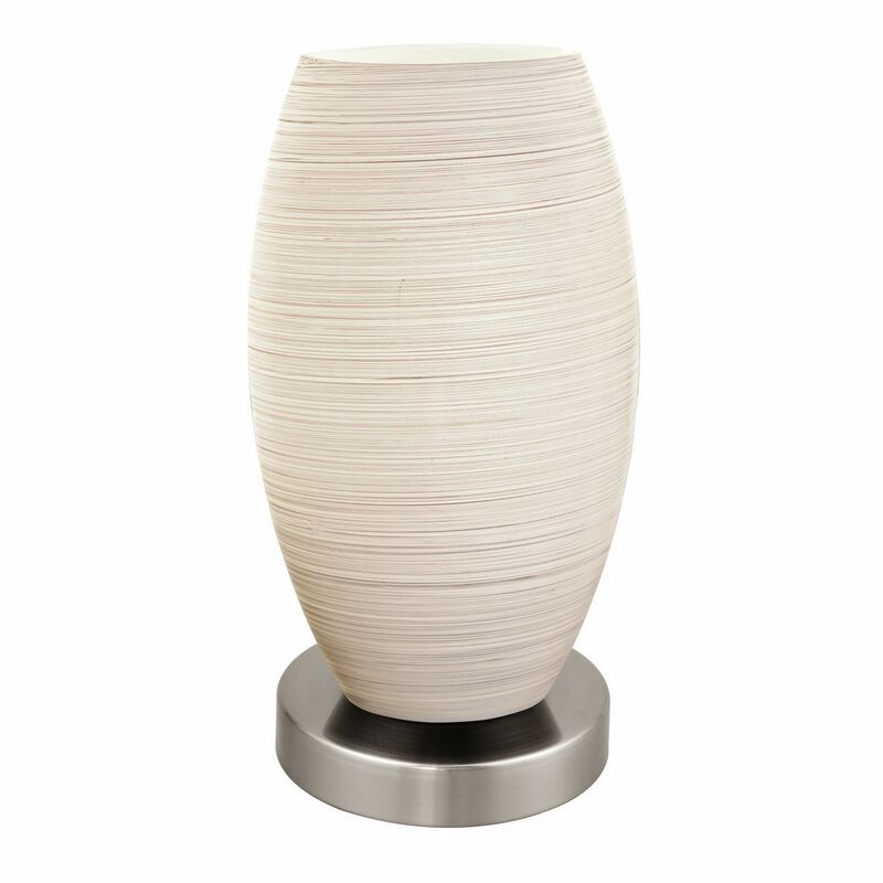 Lampe de table nickel en acier, Angelino, avec interrupteur Lampe de table nickel en acier, Angelino, avec interrupteur