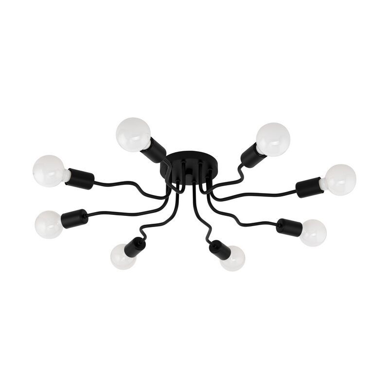 Lampe plafond noire en acier, Josepha Lampe plafond noire en acier, Josepha