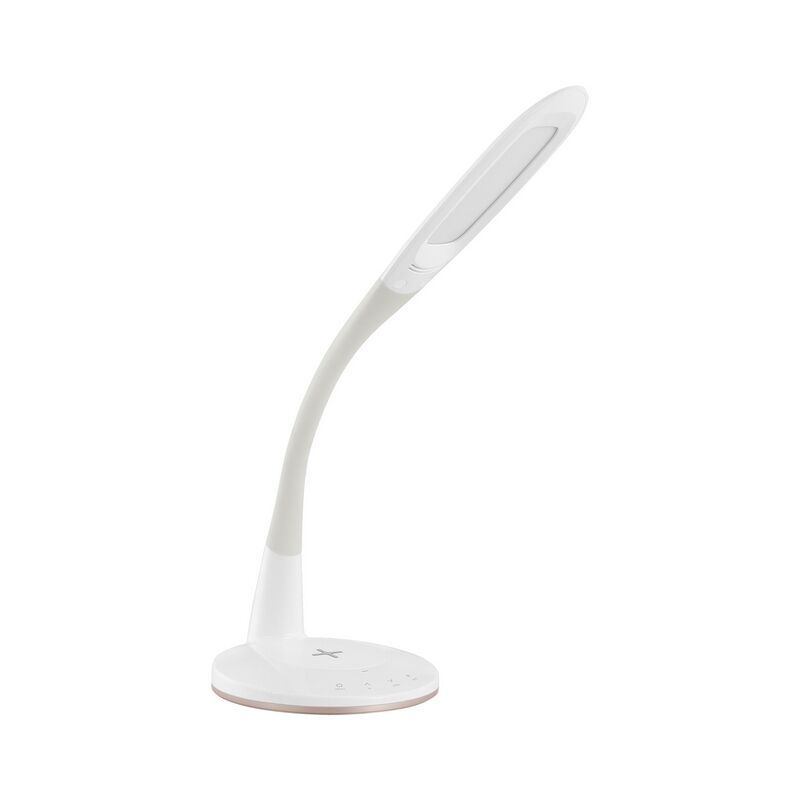 Lampe de table blanche en plastique, Yannis, 3W, couleur réglable LED, avec interrupteur Lampe de table blanche en plastique, Yannis, 3W, couleur réglable LED, avec interrupteur