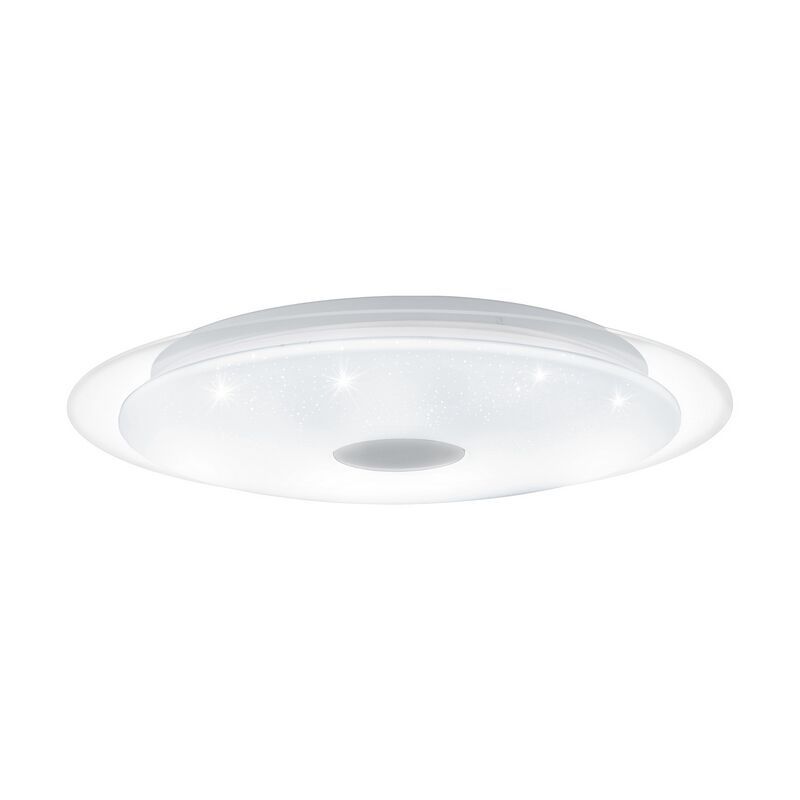 Lampe plafond transparente en acier, Dunya, 24W, couleur réglable LED