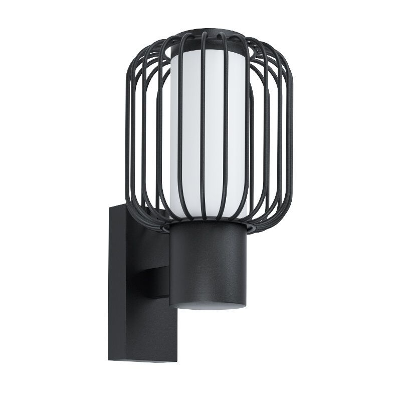 Luminaire extérieur noire en acier, Latife, IP44