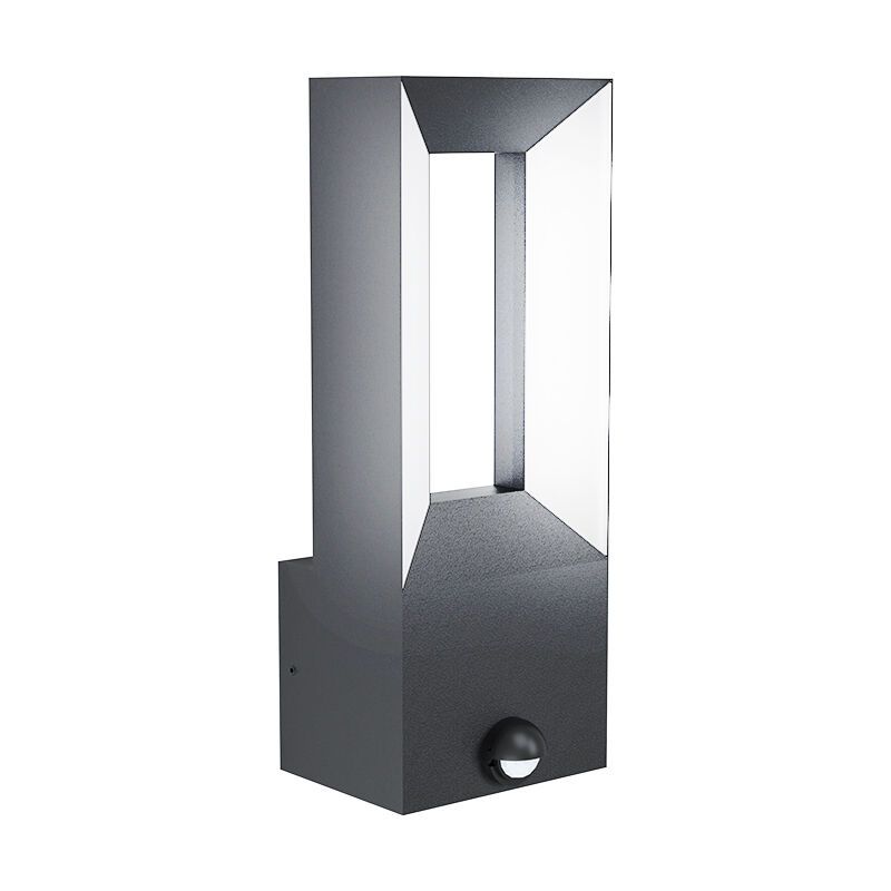 Applique extérieur avec détecteur de mouvement noire en aluminium, Larisa, 5W, 3000K LED, IP44 Applique extérieur avec détecteur de mouvement noire en aluminium, Larisa, 5W, 3000K LED, IP44