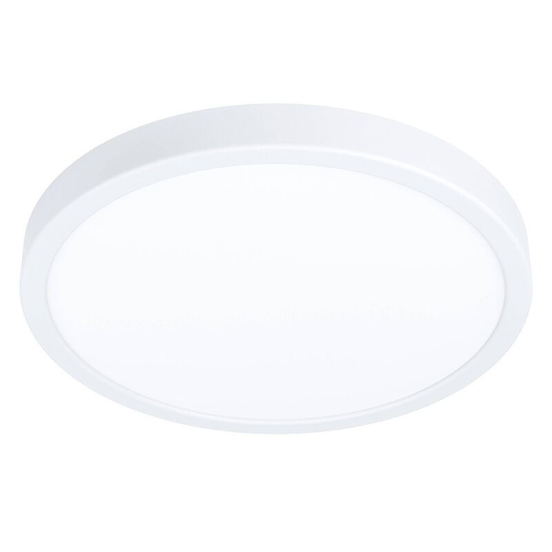 Plafonnier connecté blanc en plastique, Geraldo, 19,5W, blanc chaud à froid réglable LED, IP44