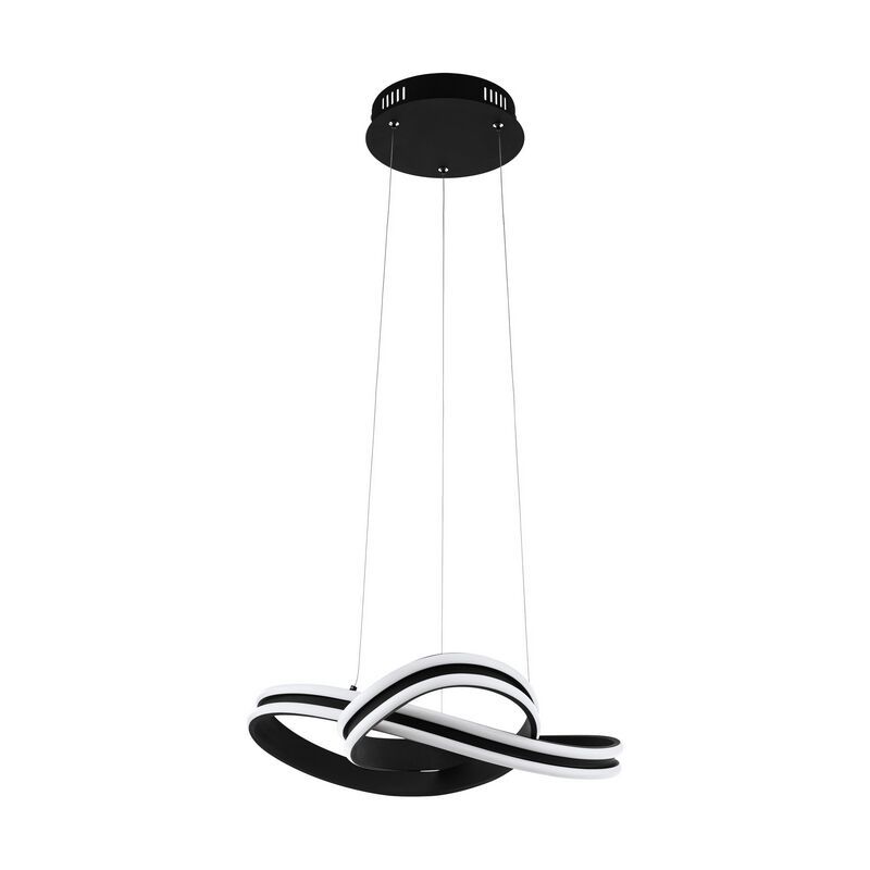 Suspension noire en plastique, Marigje, 18W, 3000K LED