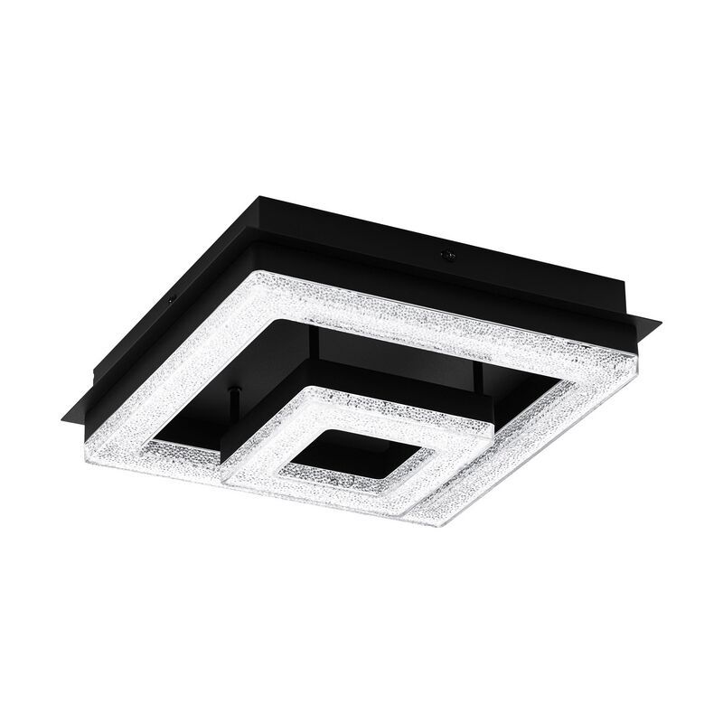 Lampe plafond noire en acier, Arjo, 12W, 3000K LED Lampe plafond noire en acier, Arjo, 12W, 3000K LED
