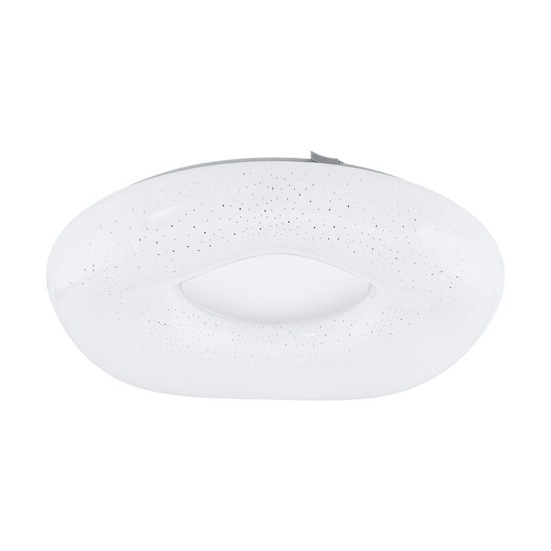 Lampe plafond blanche en acier, Ziya, 18W, couleur réglable LED