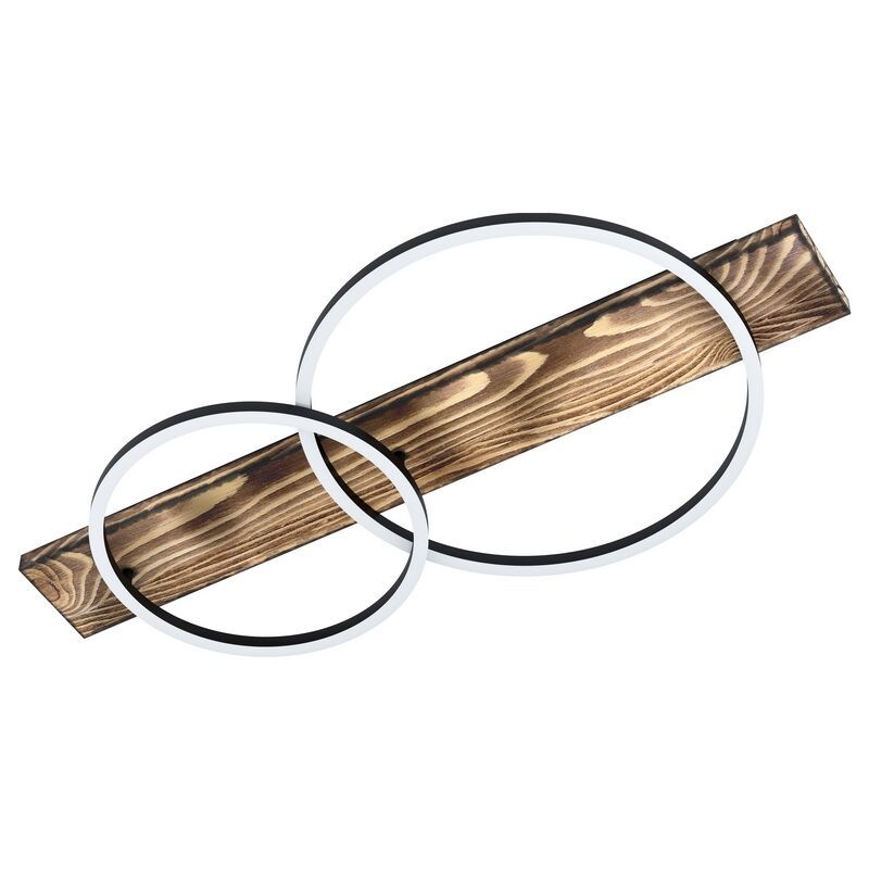 Lampe plafond en bois marronne, Annebel, 12W, 3000K LED