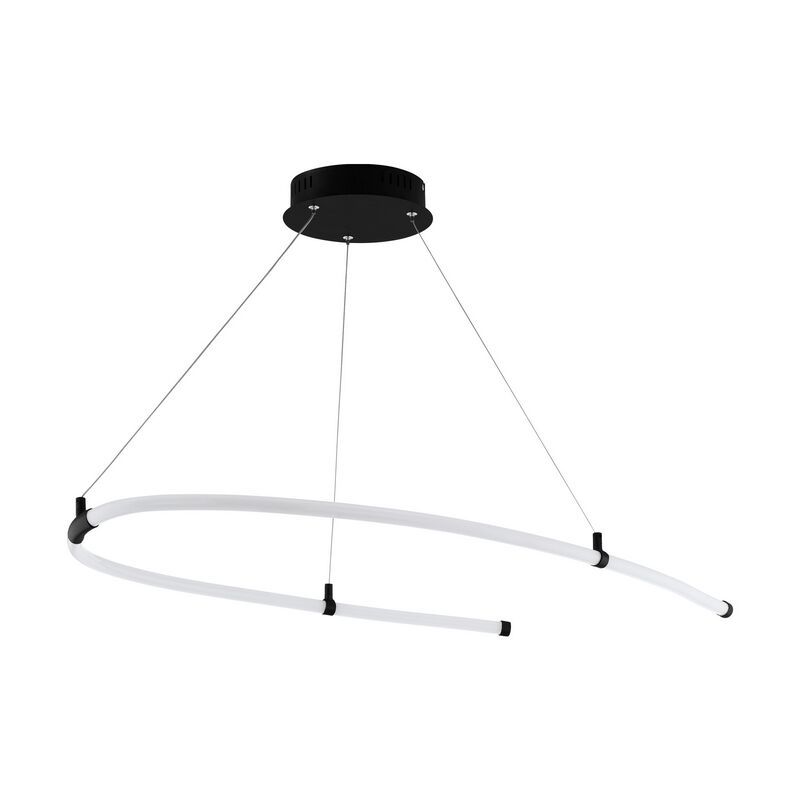 Suspension noire en plastique, Gamze, 27W, 3000K LED