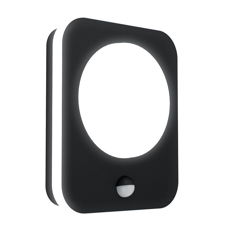 Applique extérieur avec détecteur de mouvement noire en aluminium, Luut, 9W, 3000K LED, IP44 Applique extérieur avec détecteur de mouvement noire en aluminium, Luut, 9W, 3000K LED, IP44