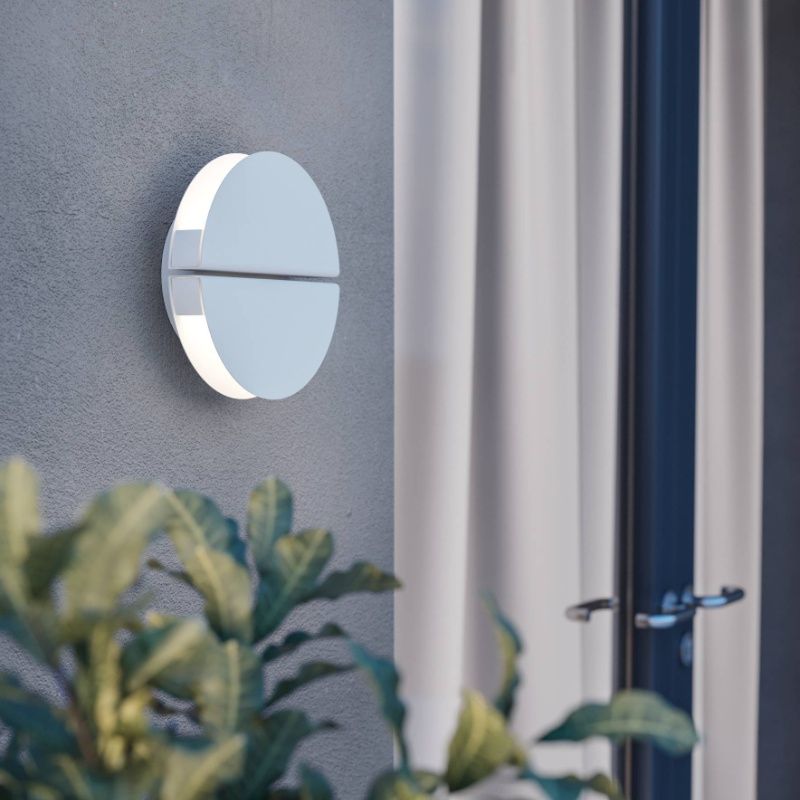 Applique murale blanche en acier inoxydable, Vidya, 5W, blanc chaud à froid réglable LED, IP44