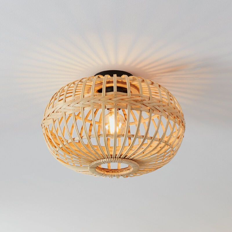 Lampe plafond marronne en bois, Firenze Lampe plafond marronne en bois, Firenze