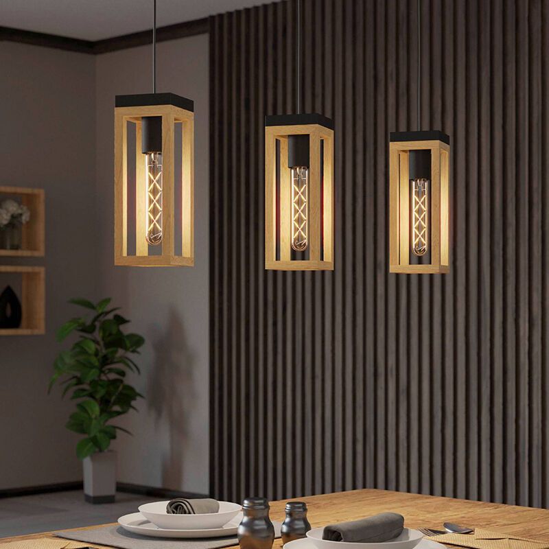 Suspension en bois marronne, Jasmina