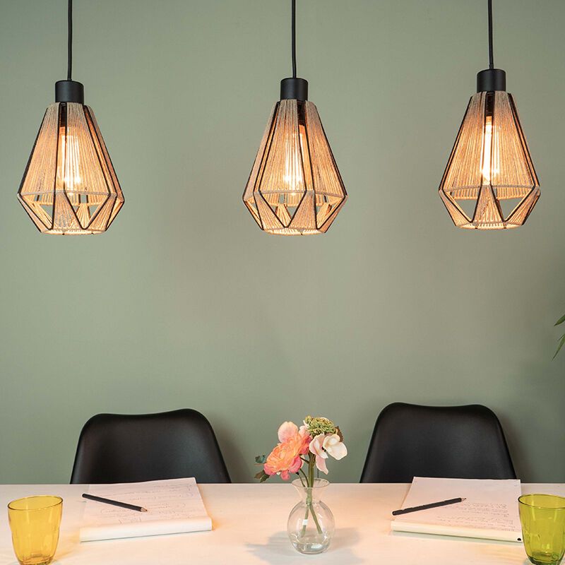 Suspension marronne en acier, Yessica