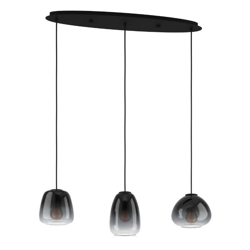 Suspension noire en verre, Yolanda Suspension noire en verre, Yolanda
