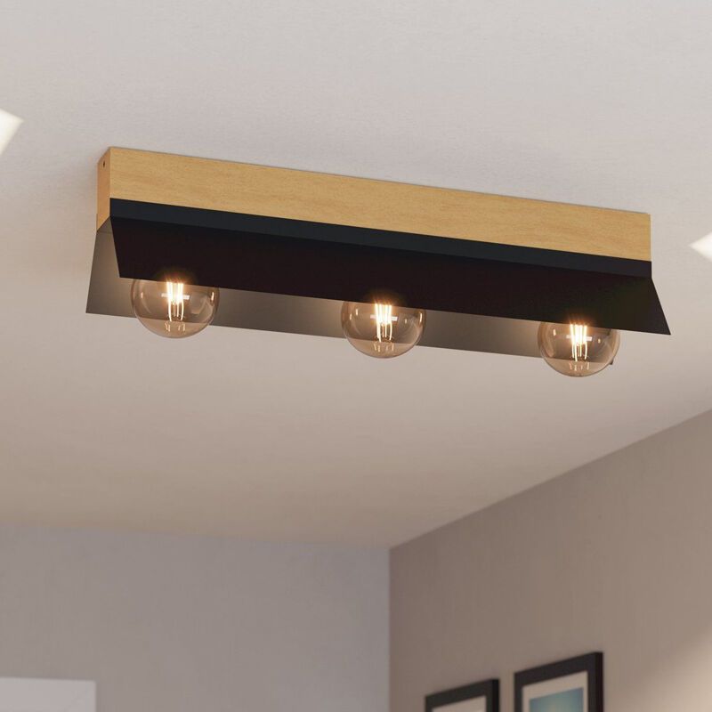 Plafonnier noir en aluminium, Kyla Plafonnier noir en aluminium, Kyla