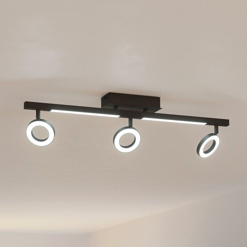 Spot plafond noir en aluminium, Madelinde, 3,2W, 3000K LED Spot plafond noir en aluminium, Madelinde, 3,2W, 3000K LED