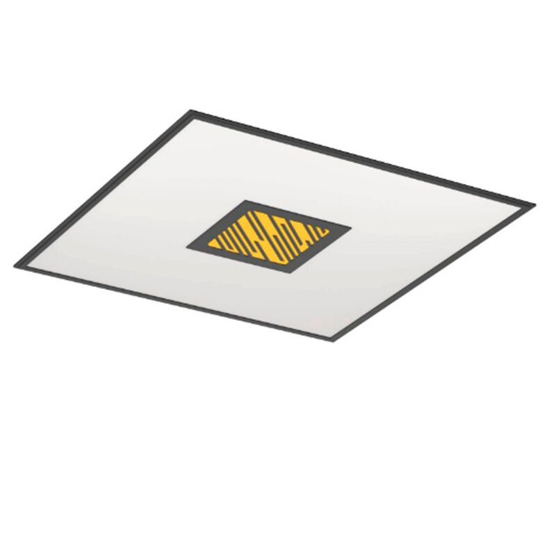 Plafonnier noir en aluminium, Vinesh, 36W, blanc chaud à froid réglable LED, gradable en 3 étapes Plafonnier noir en aluminium, Vinesh, 36W, blanc chaud à froid réglable LED, gradable en 3 étapes