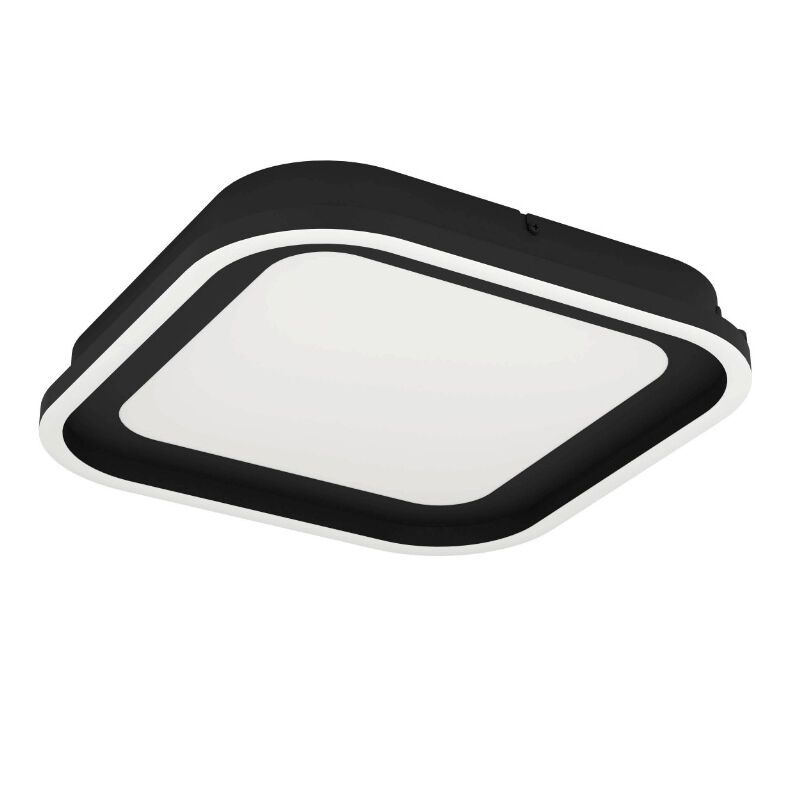 Plafonnier noir en aluminium, Thijn, 11W, blanc chaud à froid réglable LED, gradable en 3 étapes