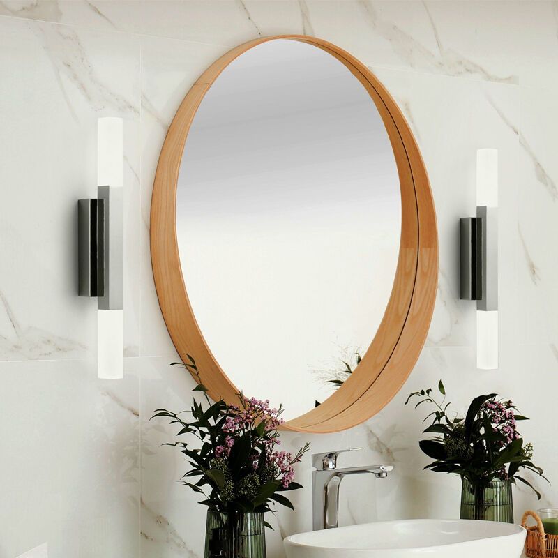 Éclairage miroir chromé en aluminium, Yolande, 5,5W, 3000K LED, IP44