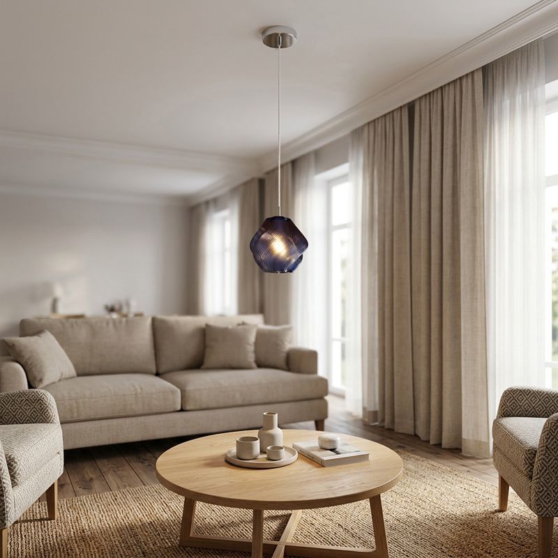 Suspension bleue en verre, Vicenne