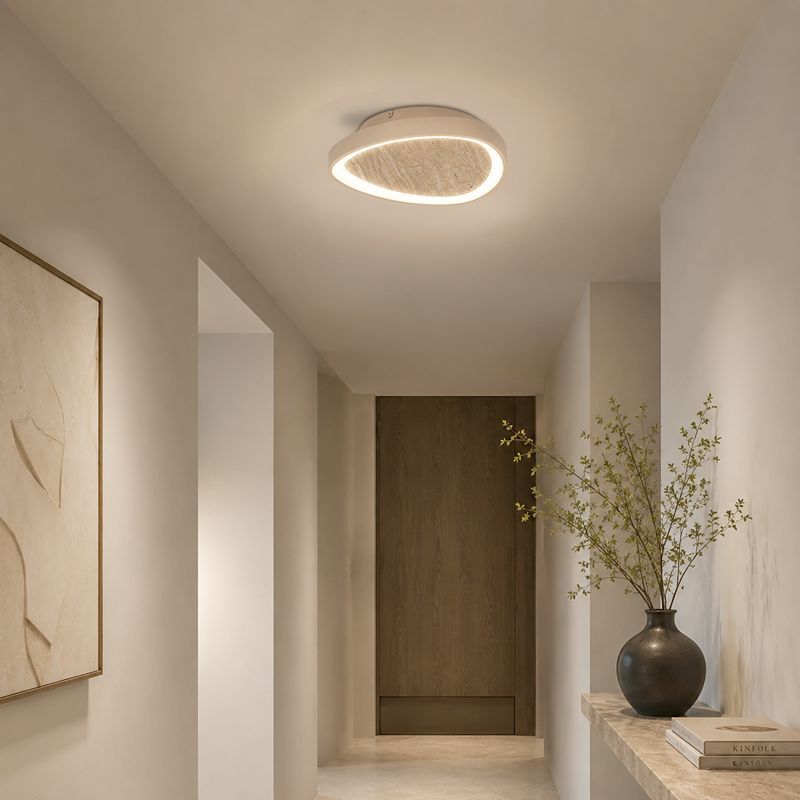 Plafonnier beige en plastique, Meliciano, 11W, 2700K LED