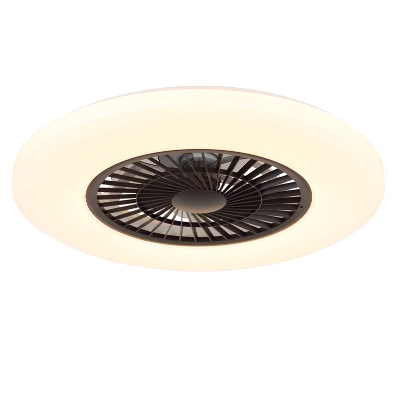 Ventilateur de plafond blanc en plastique, Kjelt, 40W, RGBW LED, avec télécommande