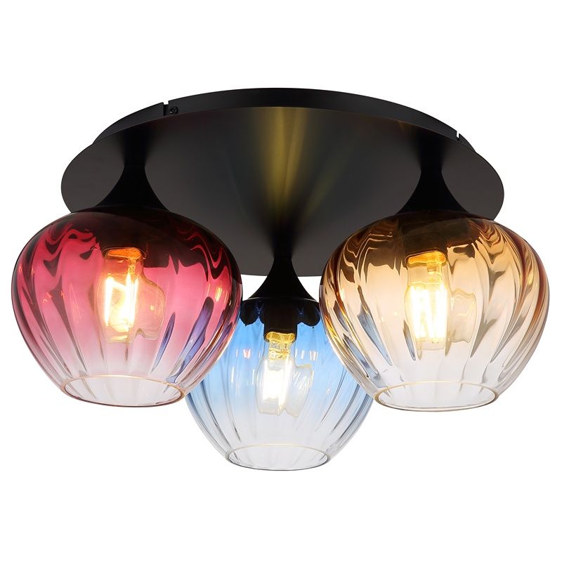 Plafonnier multicolore en verre, Sudenaz