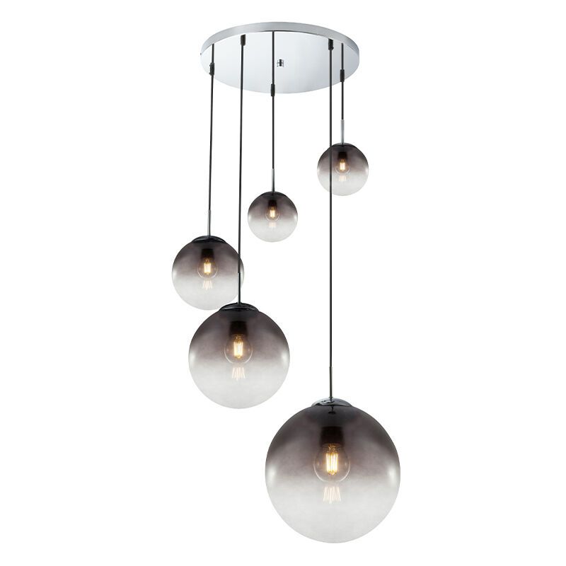 Suspension chromée en verre, Novia Suspension chromée en verre, Novia