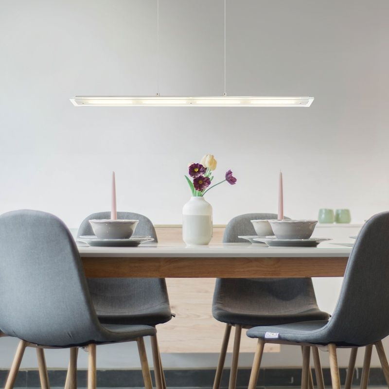 Suspension nickel en métal, Nisanur, 20W, white switch LED, avec variateur tactile