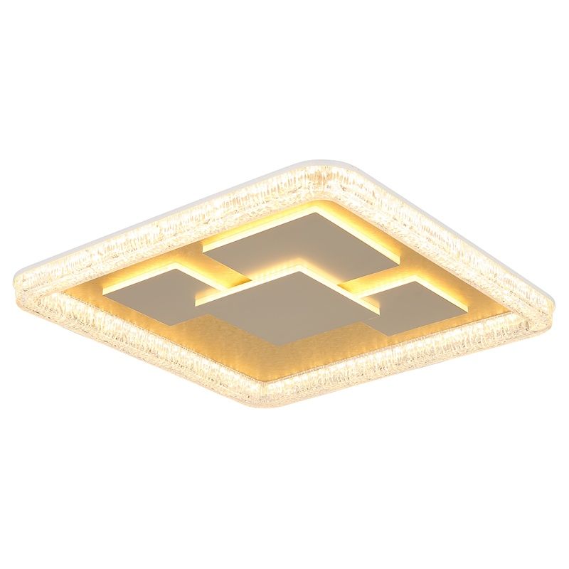Lampe plafond dorée acrylique, Lynsey, 40W, 3000K LED Lampe plafond dorée acrylique, Lynsey, 40W, 3000K LED