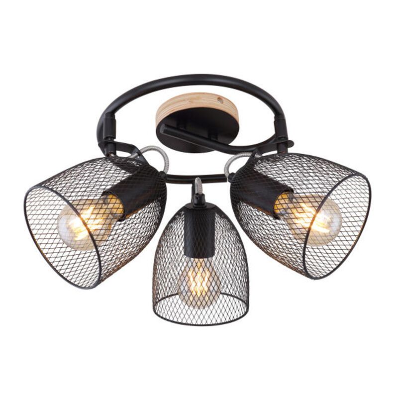 Spot plafond noir en métal, Balenco