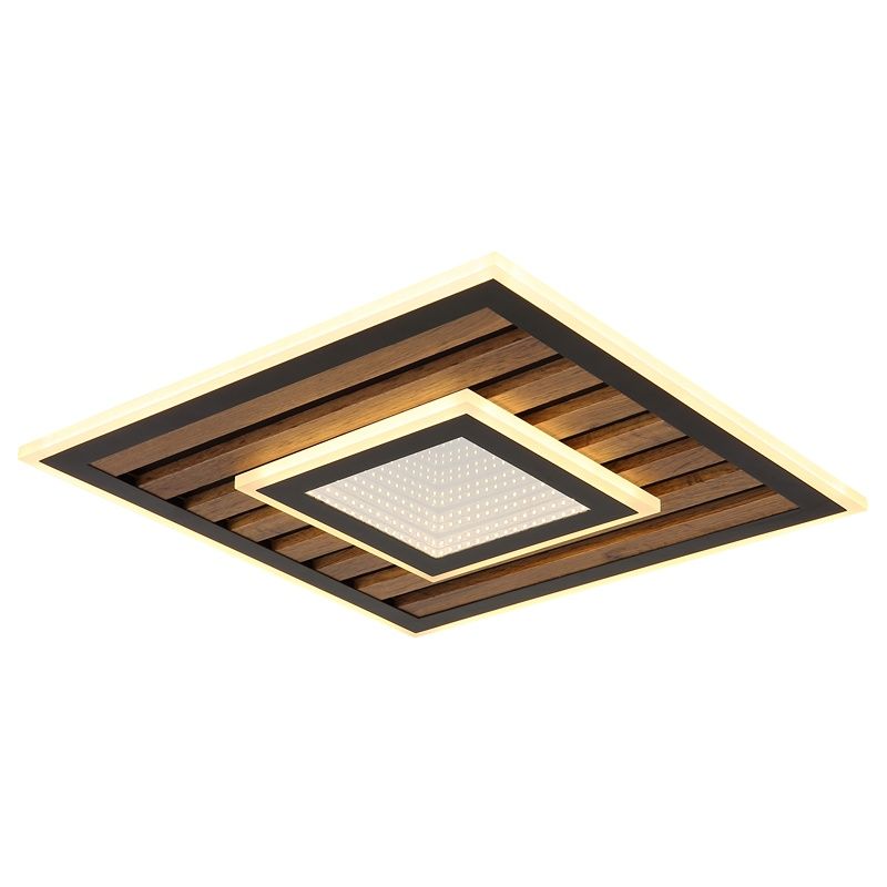 Plafonnier noir en métal, Wietze, 24W, 3000K LED