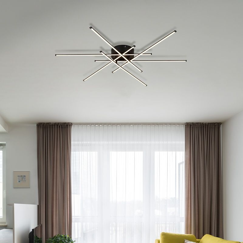 Plafonnier noir en aluminium, Leigh, 40W, 3000K LED