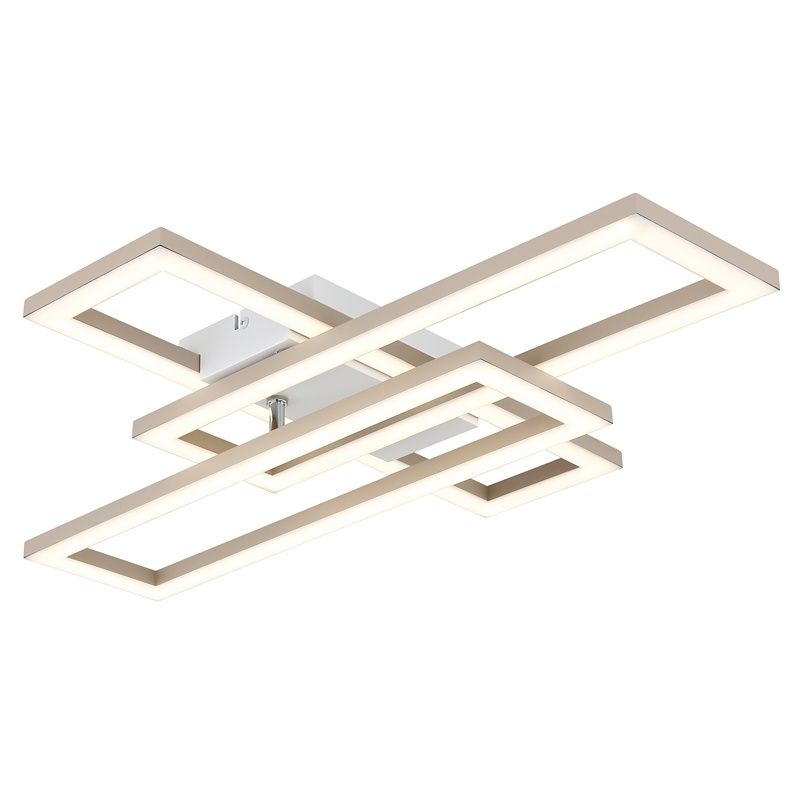 Plafonnier marron en plastique, Wassim, 24W, white switch LED
