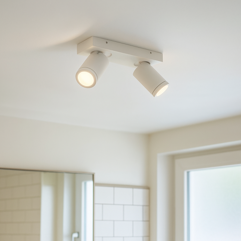 Spot plafond blanc moderne, Kenan, IP44