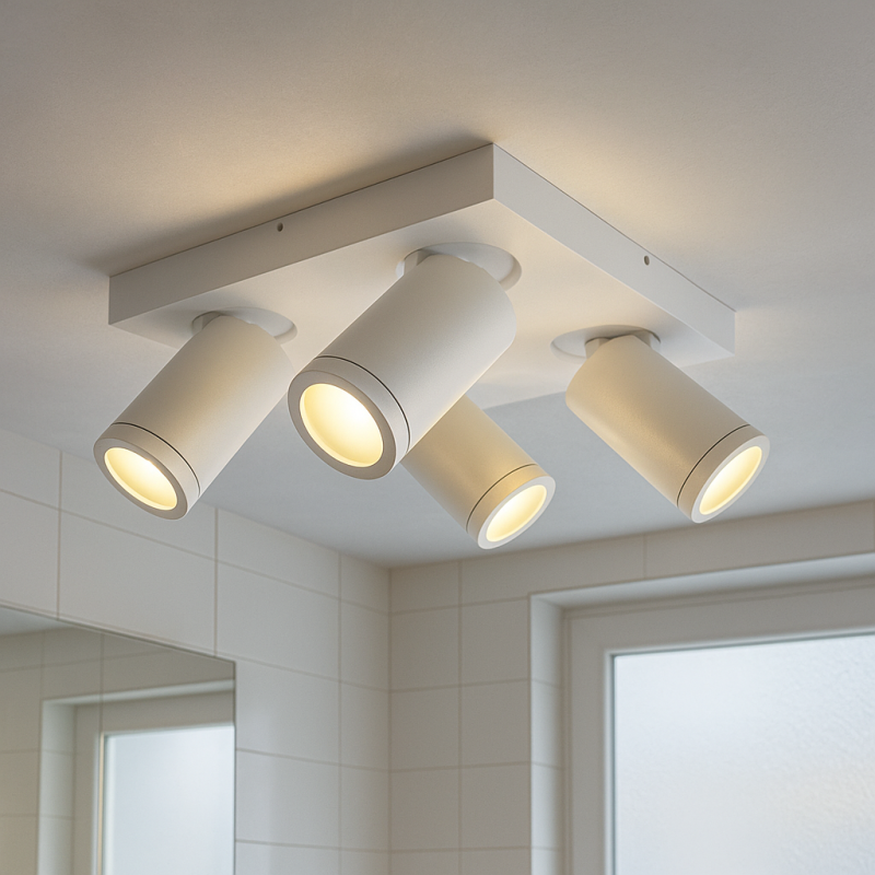 Spot plafond blanc moderne, Kenan, IP44 Spot plafond blanc moderne, Kenan, IP44