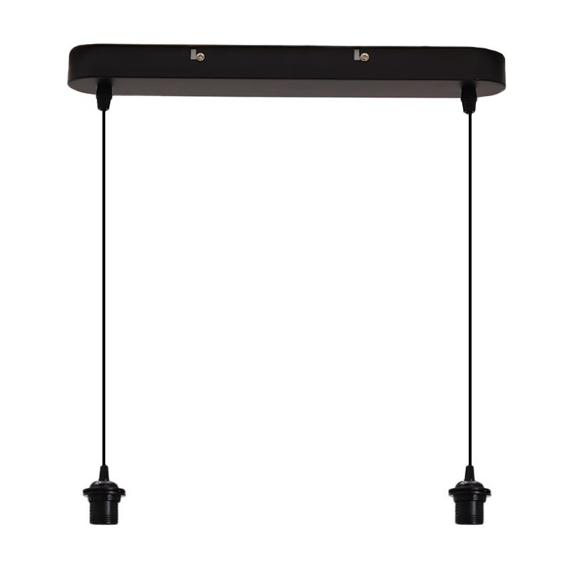 Suspension sans abat-jour noire en aluminium, Rika