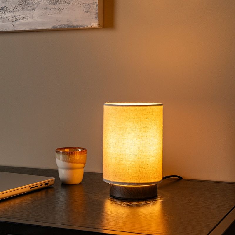 Lampe de table Japandi beige, Albane, avec interrupteur Lampe de table Japandi beige, Albane, avec interrupteur