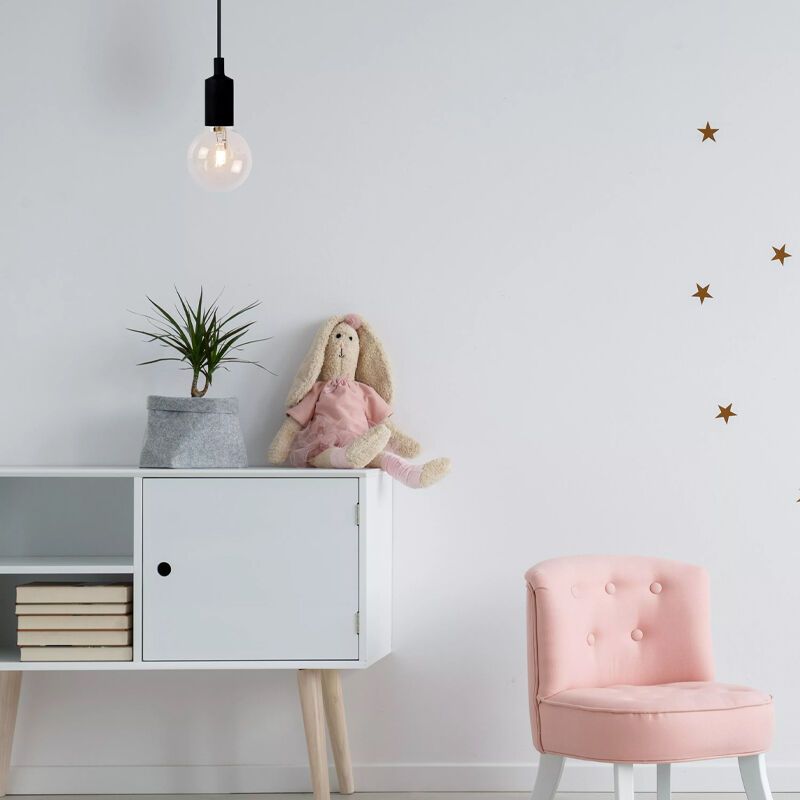 Suspension moderne noire, Fix