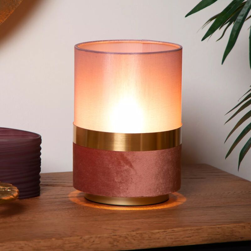 Lampe de table rétro dorée, Tusse, avec interrupteur