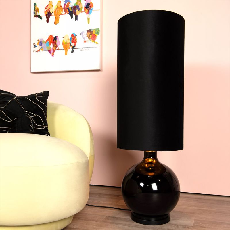 Lampadaire rétro noir, Esterad, avec interrupteur Lampadaire rétro noir, Esterad, avec interrupteur