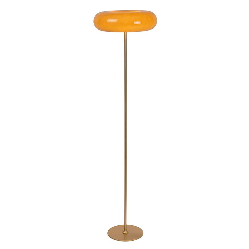 Lampadaire rétro taupe, Sentino, avec interrupteur