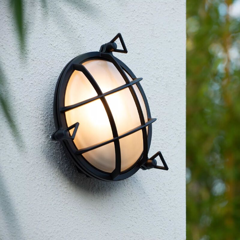 Luminaire extérieur rétro noire, Dudley, IP65 Luminaire extérieur rétro noire, Dudley, IP65