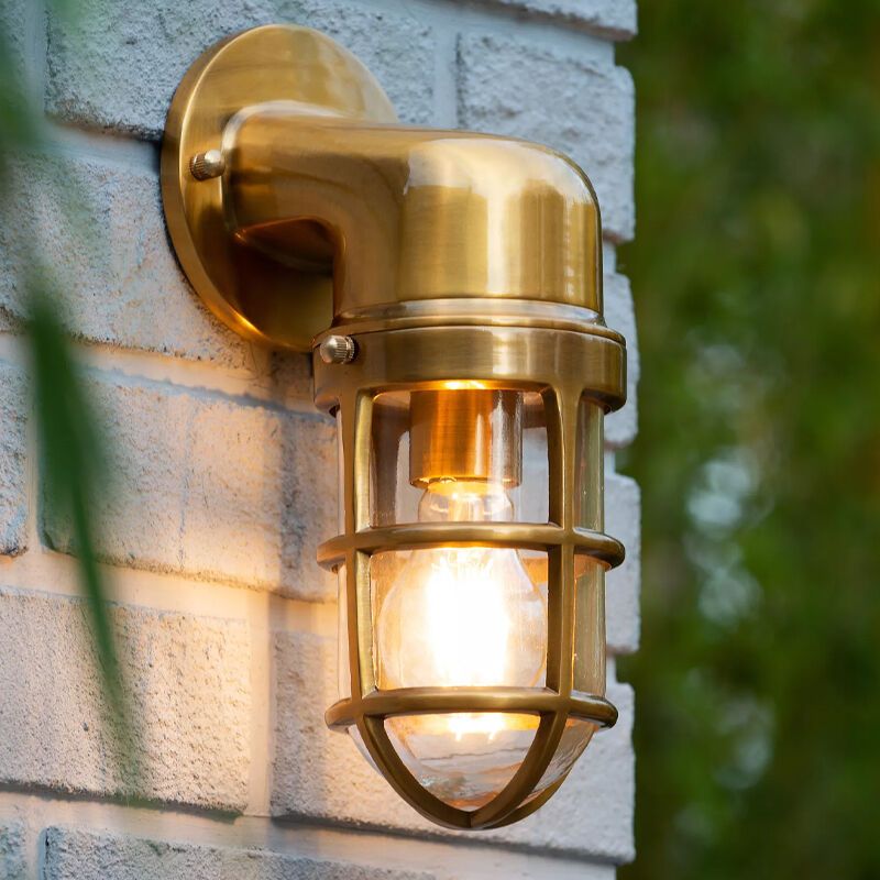 Luminaire extérieur rétro dorée, Dudley, IP44