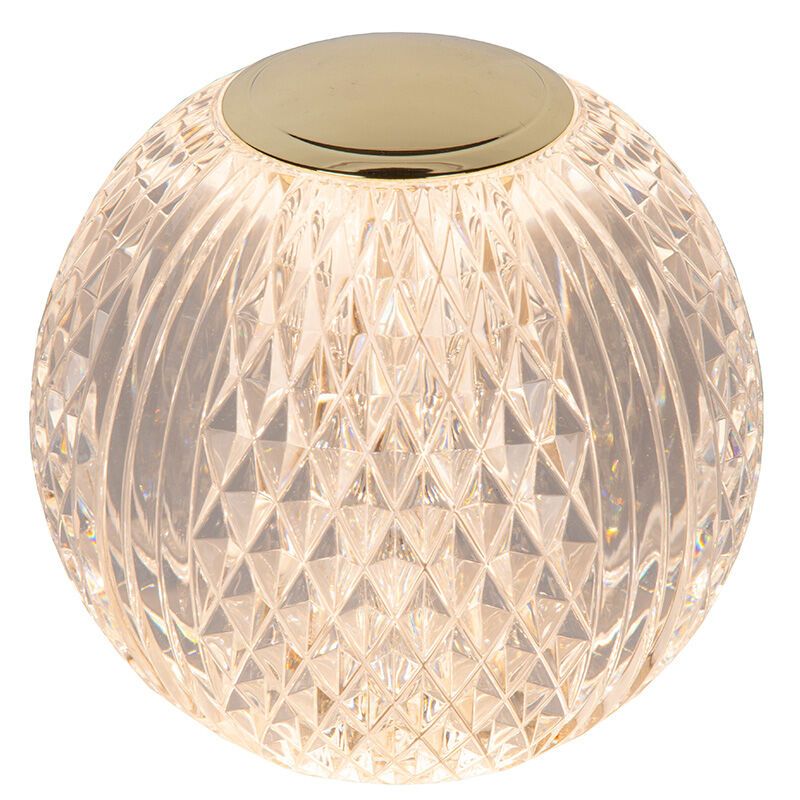 Lampe de table moderne transparente, Cintra, 2W, 2700K LED, gradable en 3 étapes