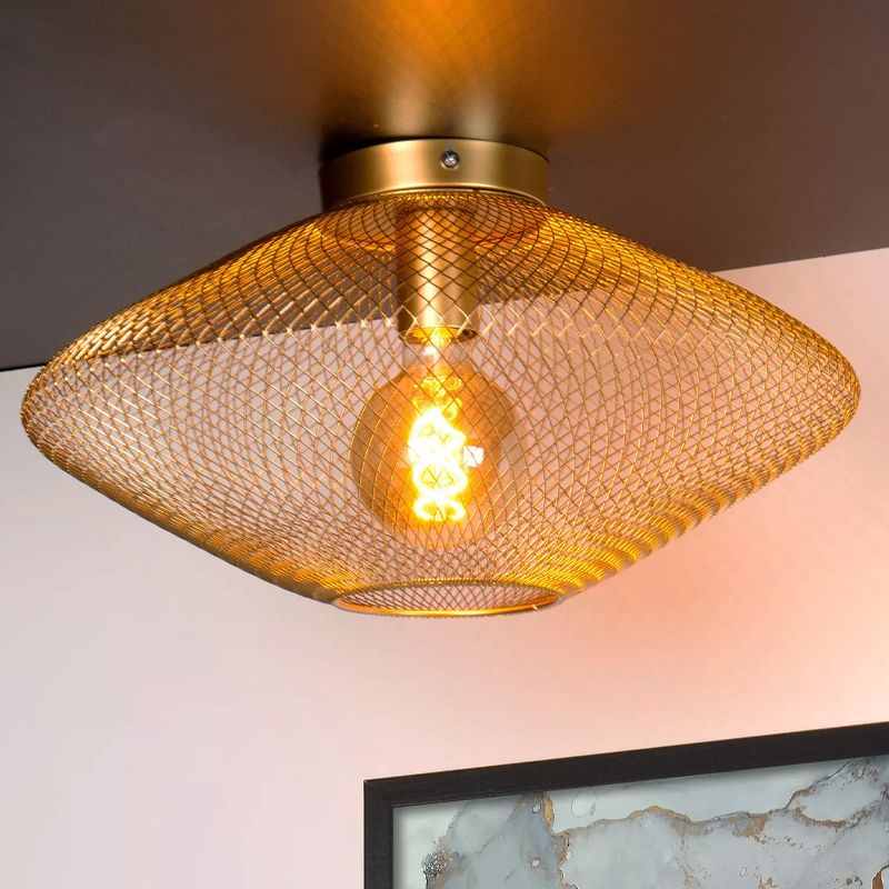 Lampe plafond moderne dorée, Mesh