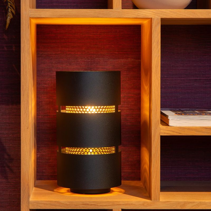 Lampe de table moderne noire, Rosas, avec interrupteur