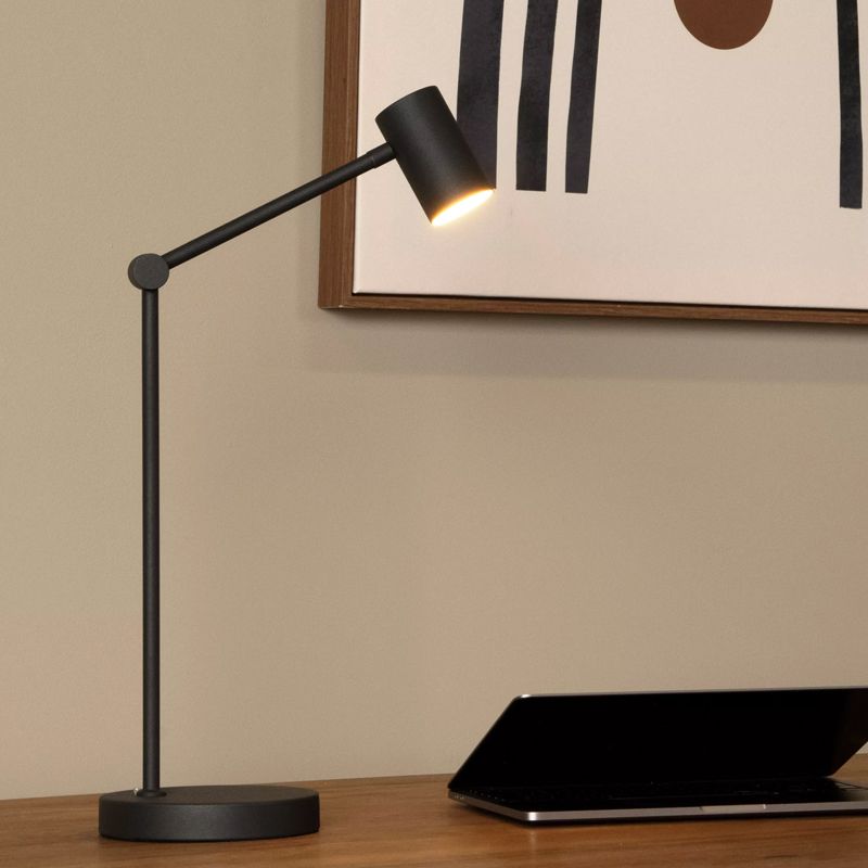 Lampe de table rechargeable moderne noire, Tipik, 3W, 2700K LED, avec variateur tactile