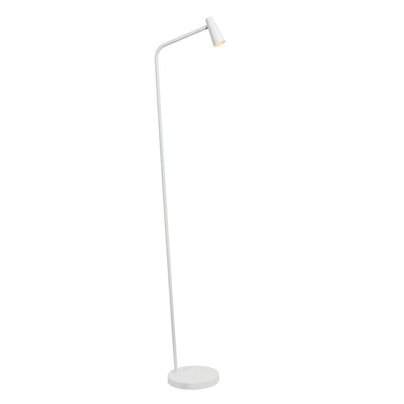 Lampadaire rechargeable moderne blanche, Stirling, 3W, 2700K LED, avec variateur tactile